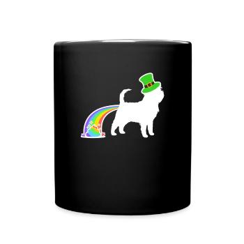 St. Patrick's Dog - Affenpinscher - Full Colour Mug - black - Front
