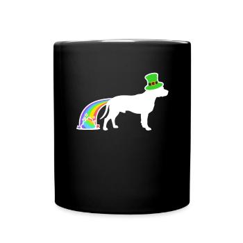 St. Patrick's Dog - Pit Bull Terrier - Tasse einfarbig - Schwarz - Vorne