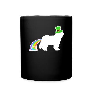 St. Patrick’s Dog - Collie barbu - Mug uni - noir - Devant