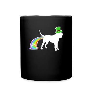 St. Patrick's Dog - Bloodhound - Full Colour Mug - black - Front