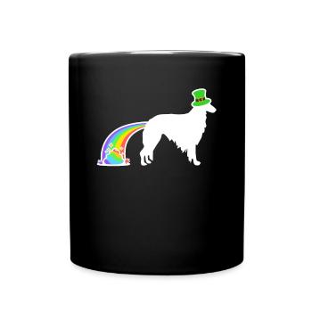 Chien de Saint-Patrick - Borzoi - Mug uni - noir - Devant