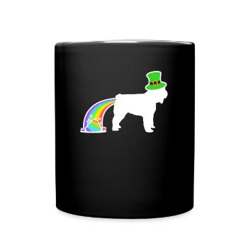 Le Chien de Saint-Patrick - Bouvier des Flandres - Mug uni - noir - Devant