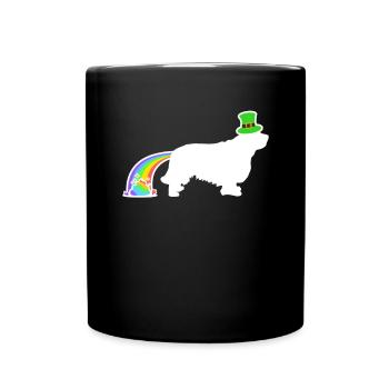St. Patrick's Dog - Clumber Spaniel - Full Colour Mug - black - Front