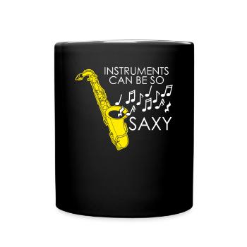 Saxophone Musique Saxophoniste Jazz Saxy - Mug uni - noir - Devant