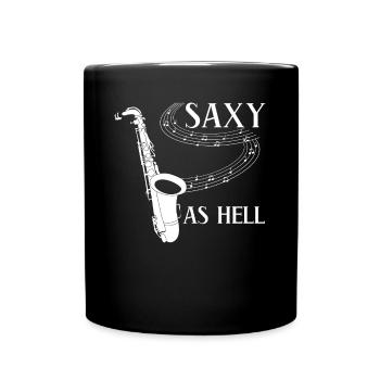 Saxophon Musik Jazz Saxophonist - Tasse einfarbig - Schwarz - Vorne