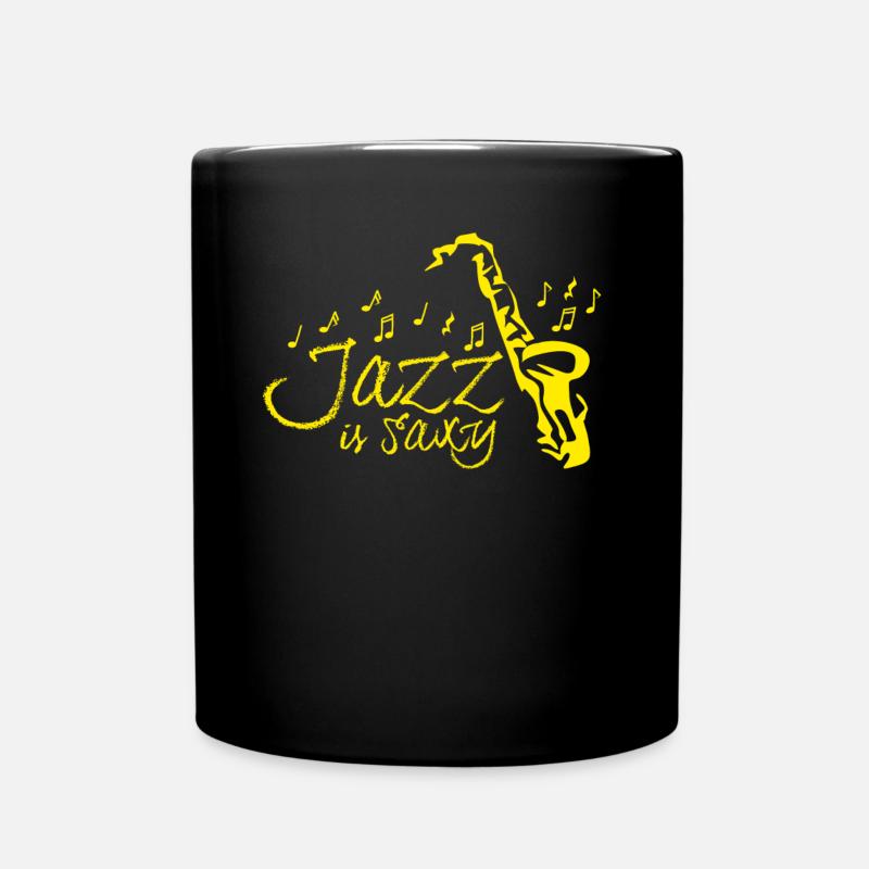 Saxophone Saxy Jazz Saxophones - Mug uni - noir