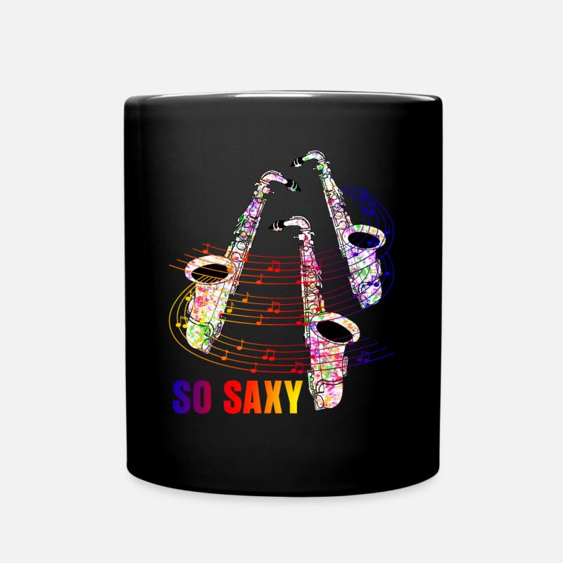 Saxophonist Jazz Saxy Saxophone - Tasse einfarbig - Schwarz