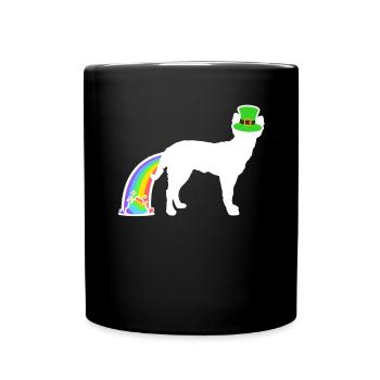 Chien de Saint-Patrick - Mudi - Mug uni - noir - Devant