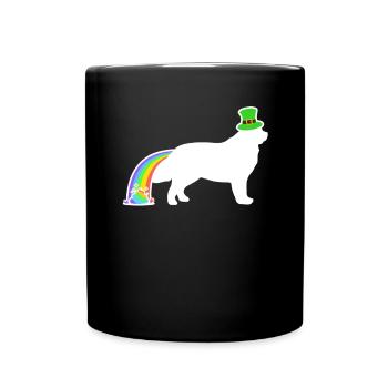 St. Patrick's Dog - Newfoundland - Full Colour Mug - black - Front