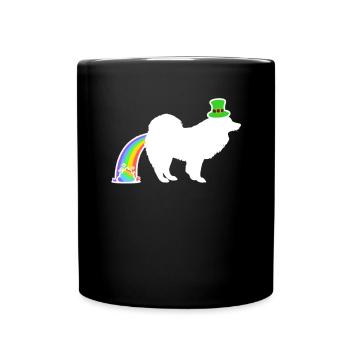 St. Patrick's Dog - Samoyed - Full Colour Mug - black - Front