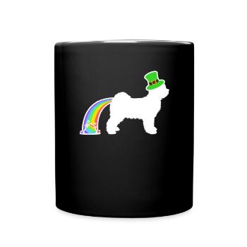 St. Patrick's Dog - Tibetan Terrier - Full Colour Mug - black - Front