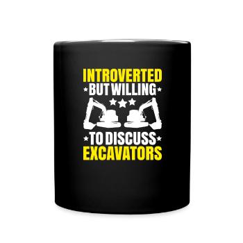 Baggerfahrer Baggerführer Heavy Equipment Operator - Tasse einfarbig - Schwarz - Vorne