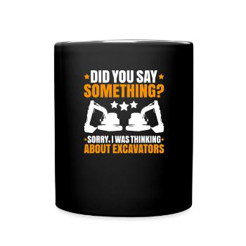 Baggerfahrer Baggerführer Heavy Equipment Operator - Tasse einfarbig - Schwarz - Vorne