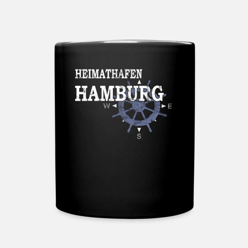 Heimathafen Hamburg - Hafenarbeiter - Tasse einfarbig - Schwarz