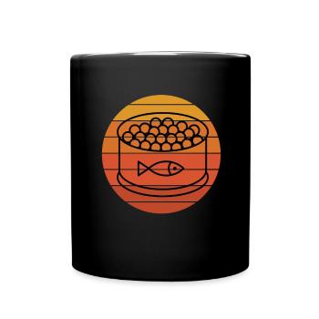 Caviar rouge de saumon à la russe - Mug uni - noir - Devant