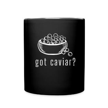 Caviar rouge de saumon à la russe - Mug uni - noir - Devant