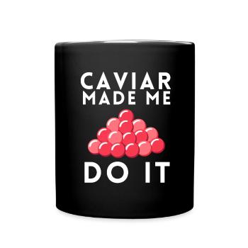 Caviar rouge de saumon à la russe - Mug uni - noir - Devant