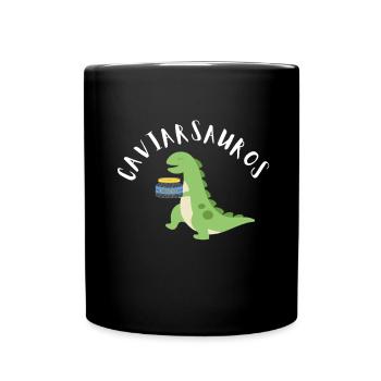 Caviar rouge de saumon à la russe - Mug uni - noir - Devant