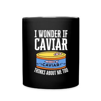 Caviar rouge de saumon à la russe - Mug uni - noir - Devant