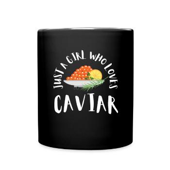 Caviar rouge de saumon à la russe - Mug uni - noir - Devant