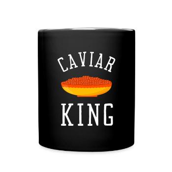 Caviar rouge de saumon à la russe - Mug uni - noir - Devant