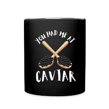 Caviar rouge de saumon à la russe - Mug uni - noir - Devant
