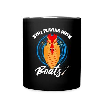 Dragon boating theme for dragon boat paddling - Full Colour Mug - black - Front