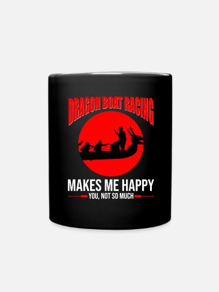 Drachenbootrennen-Design für Drachenbootfahren - Tasse einfarbig - Schwarz