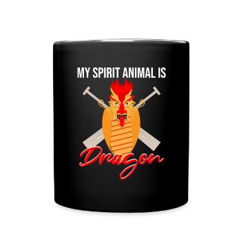 Dragon boating theme for dragon boat paddling - Full Colour Mug - black - Front
