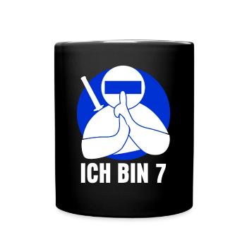 Ninja Sieben Jahre zum 7. Geburtstag - Tasse einfarbig - Schwarz - Vorne