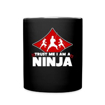 Blague de ninja avec des ninjas - Mug uni - noir - Devant