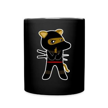 Ninja Chien Chiens Ninjas - Mug uni - noir - Devant