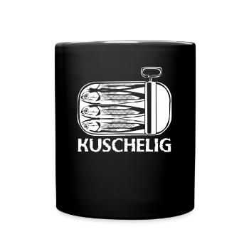 Sardine Hering Sardinen Heringe Fisch - Tasse einfarbig - Schwarz - Vorne