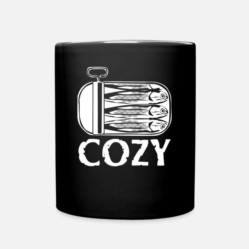 Hering Sardine Sardinen Heringe - Tasse einfarbig - Schwarz