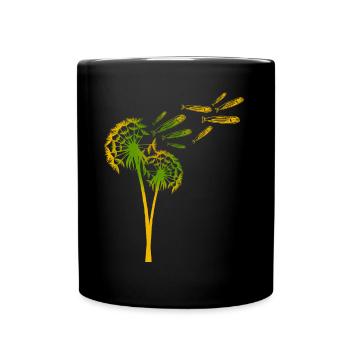 Hering Sardine Pusteblumen Sardinen - Tasse einfarbig - Schwarz - Vorne