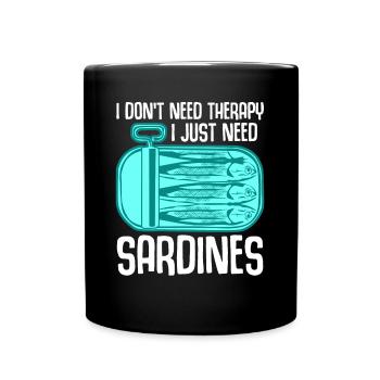Sardines in tin sardine tin sardines - Full Colour Mug - black - Front