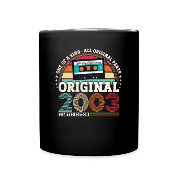 Cassette du 20e anniversaire Février Né en 2003 - Mug uni - noir - Devant