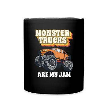 Monster Trucks Are My Jam Monster Truck Show - Full Colour Mug - black - Front