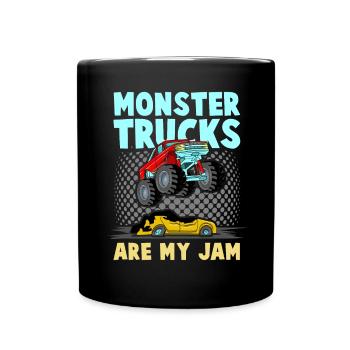 Monster Trucks Are My Jam Monster Truck Show - Full Colour Mug - black - Front