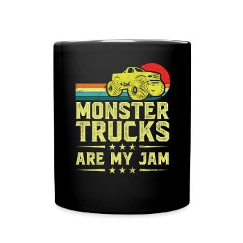 Monster Trucks Are My Jam Monster Truck Show - Full Colour Mug - black - Front