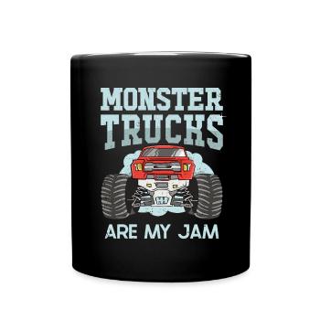 Monster Trucks Are My Jam Monster Truck Show - Full Colour Mug - black - Front