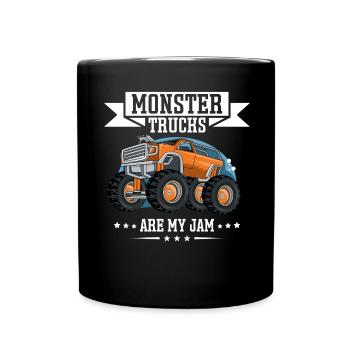 Monster Trucks Are My Jam Monster Truck Show - Full Colour Mug - black - Front