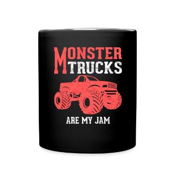 Monster Trucks Are My Jam Monster Truck Show - Full Colour Mug - black - Front
