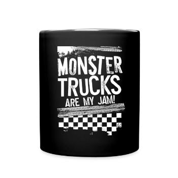 Monster Trucks Are My Jam Monster Truck Show - Full Colour Mug - black - Front