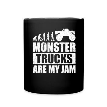 Monster Trucks Are My Jam Monster Truck Show - Full Colour Mug - black - Front