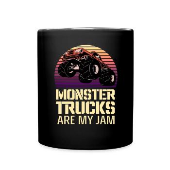Monster Trucks Are My Jam Monster Truck Show - Full Colour Mug - black - Front