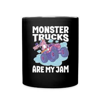 Monster Trucks Are My Jam Monster Truck Show - Full Colour Mug - black - Front