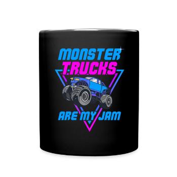 Monster Trucks Are My Jam Monster Truck Show - Full Colour Mug - black - Front