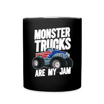 Monster Trucks Are My Jam Monster Truck Show - Full Colour Mug - black - Front
