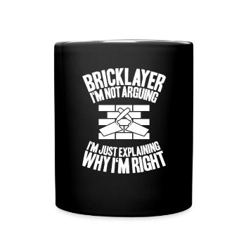 Master Masonry Masonry Bricklayer Mason - Full Colour Mug - black - Front